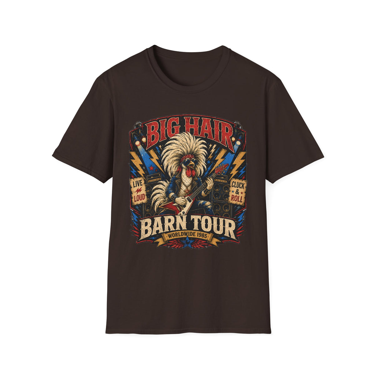 Big Hair Rock Star Concert Polish Chicken T-shirt, photo 8