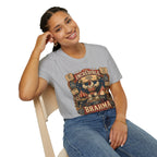 Incredible Feathered Strongman Brahma T-Shirt — Vintage Poster Rooster Tee