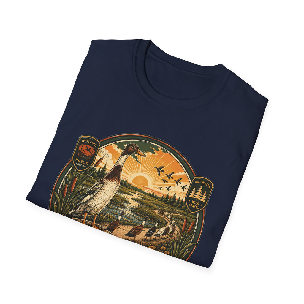 Runner Marsh National Park Badge T-Shirt — Indian Runner Duck Vintage Tee