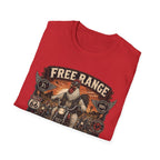 Free Range Road Crew Brahma T-Shirt — Biker Rooster Graphic Tee