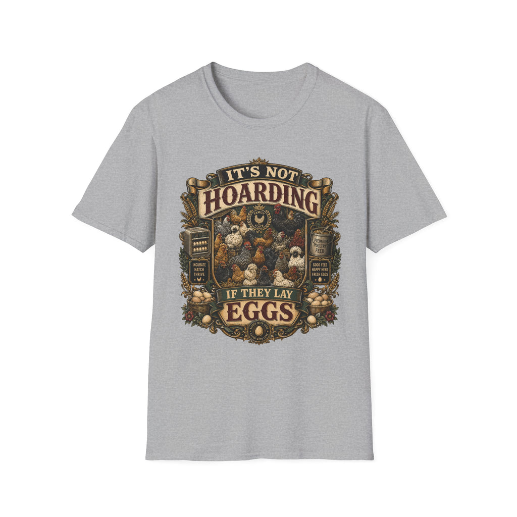 Family Flock Heritage T-Shirt — It's Not Hoarding If They Lay Eggs Tee