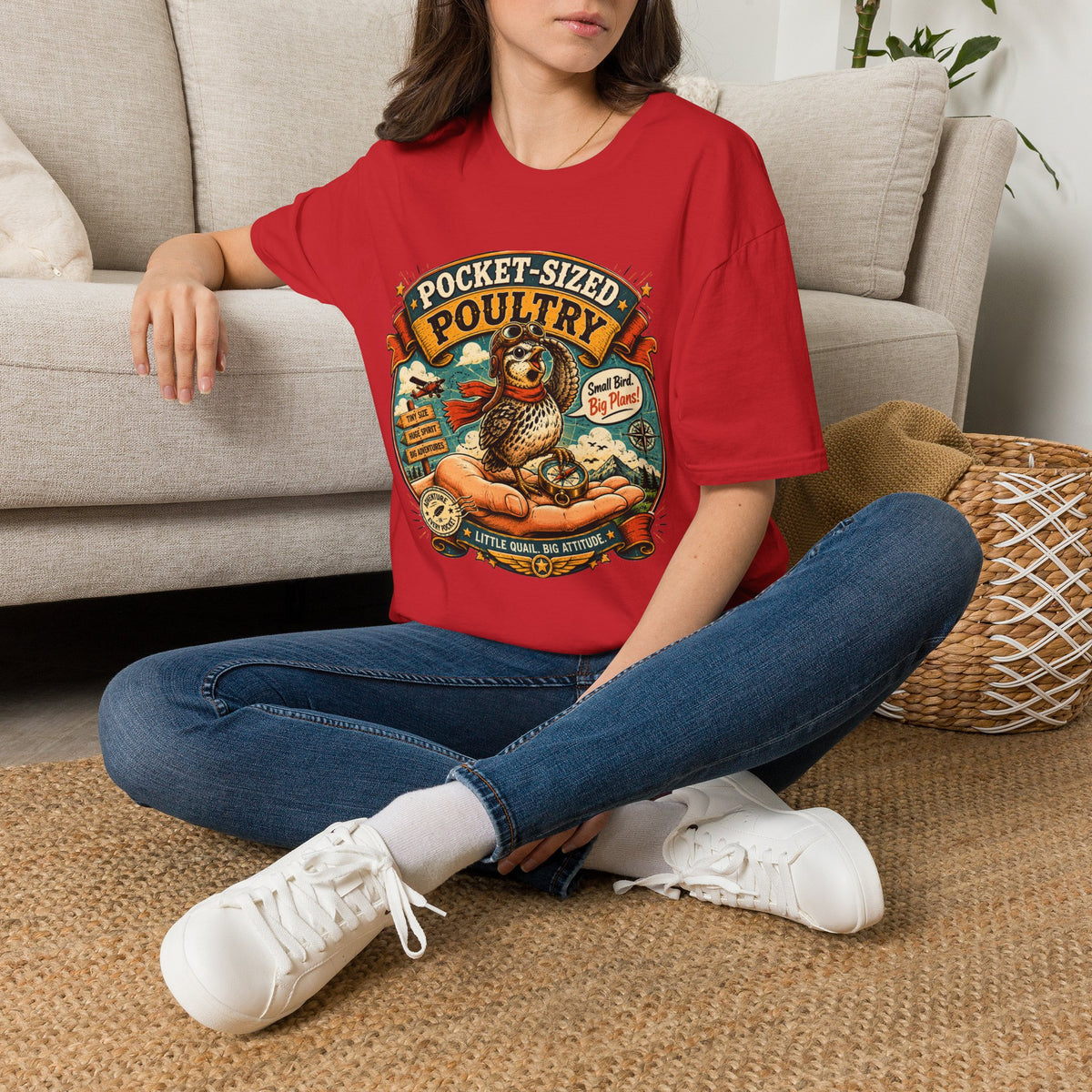 Tiny Quail Adventures T-Shirt — Quail Life Vintage Graphic Comic Tee