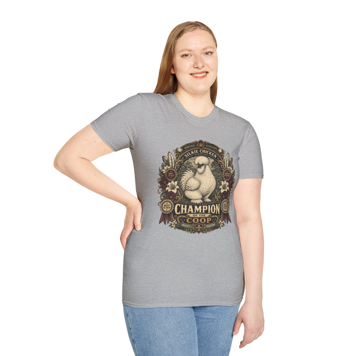 Champion of the Coop Silkie T-Shirt — Regal Show Hen Tee