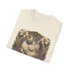 Strength in Grace Brahma Hen T-Shirt — Botanical Rooster Art Tee