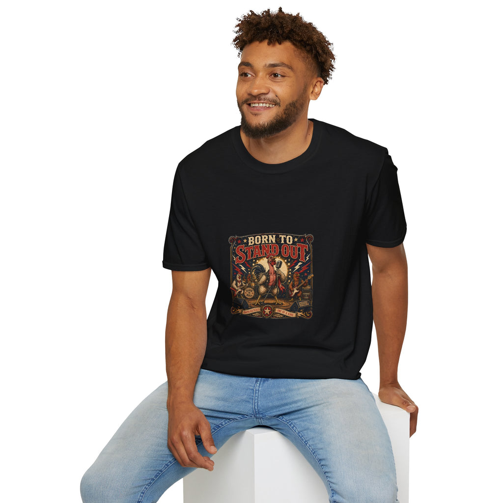 Less Feathers, More Attitude T-Shirt — Naked Neck Rooster Tee