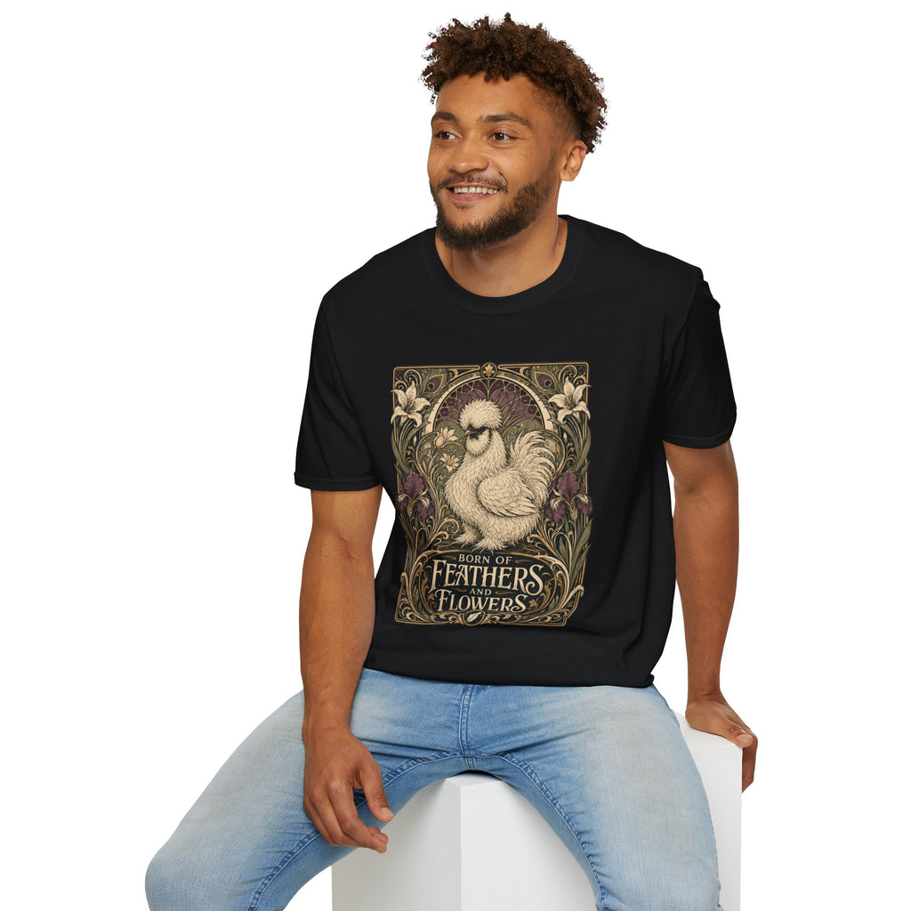 Wildflower Silkie T-Shirt — Art Nouveau Botanical Hen Tee