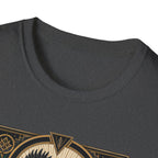 The Black Crown Ayam Cemani T-Shirt — Art Deco Rooster Graphic Tee
