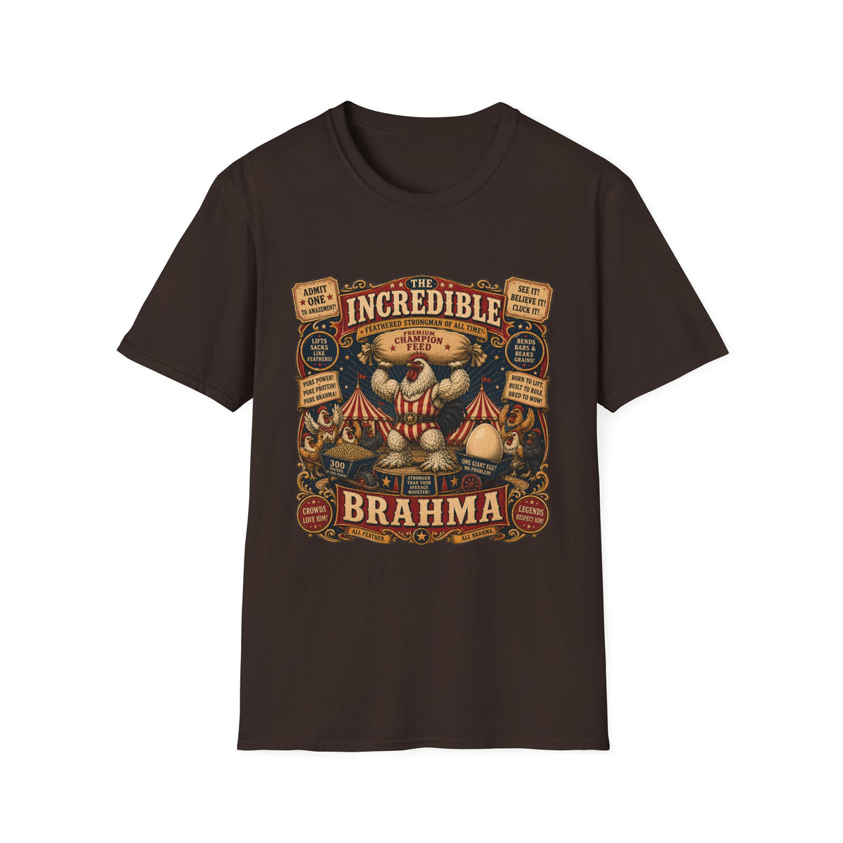Incredible Feathered Strongman Brahma T-shirt, photo 4