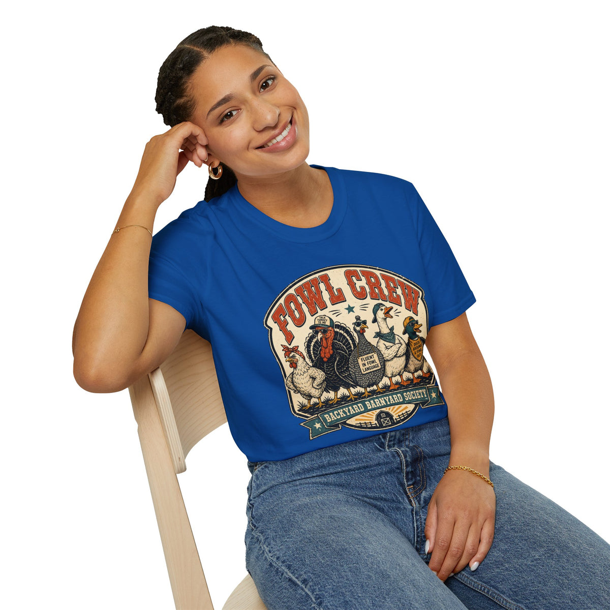 Fowl Crew Vintage Poultry T-Shirt – Funny Farm Animal Graphic Tee
