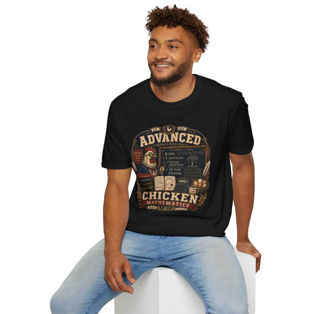 Department of Poultry Sciences T-Shirt — Chicken Math Formula Tee