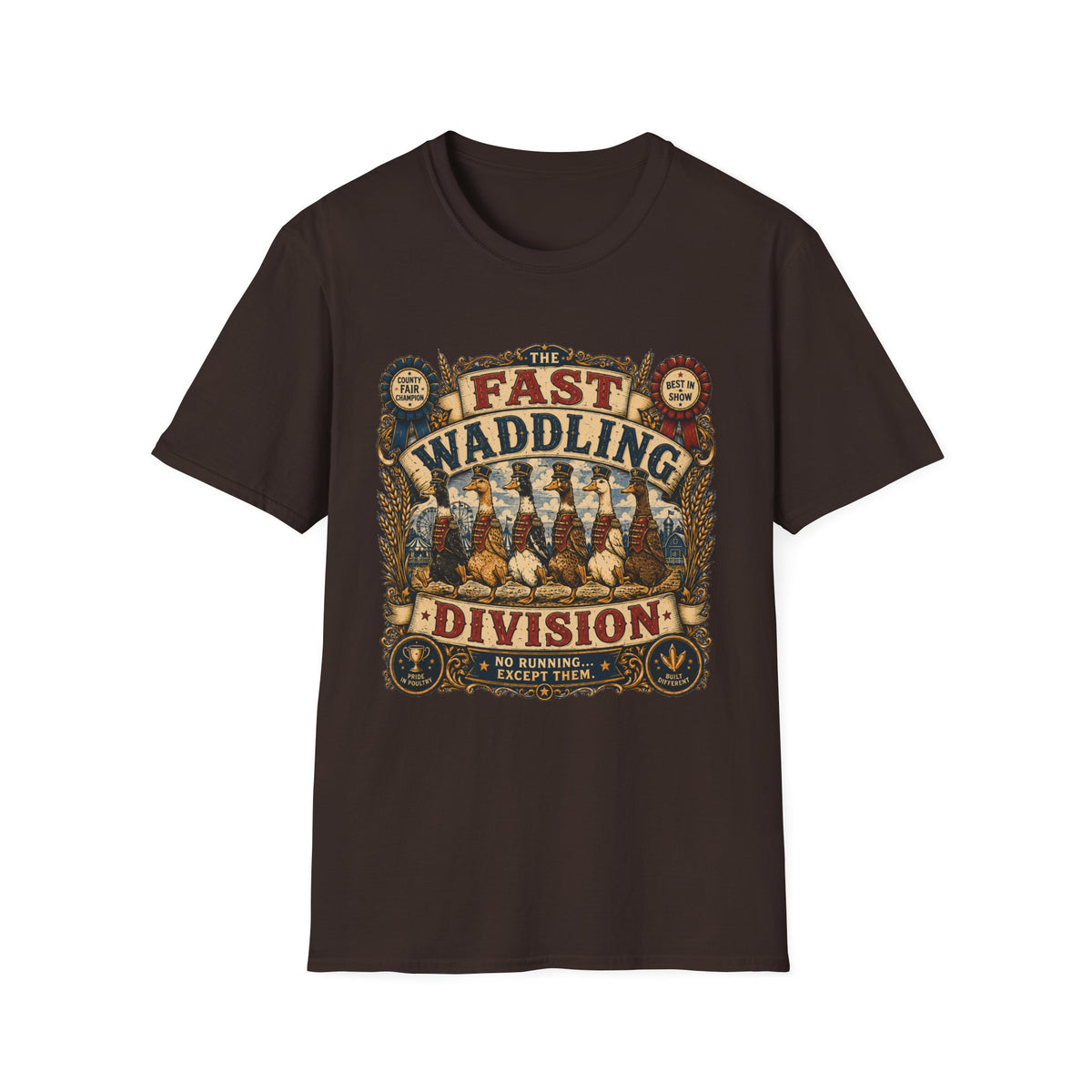 Fast Waddling Division Indian Runner T-shirt, photo 4