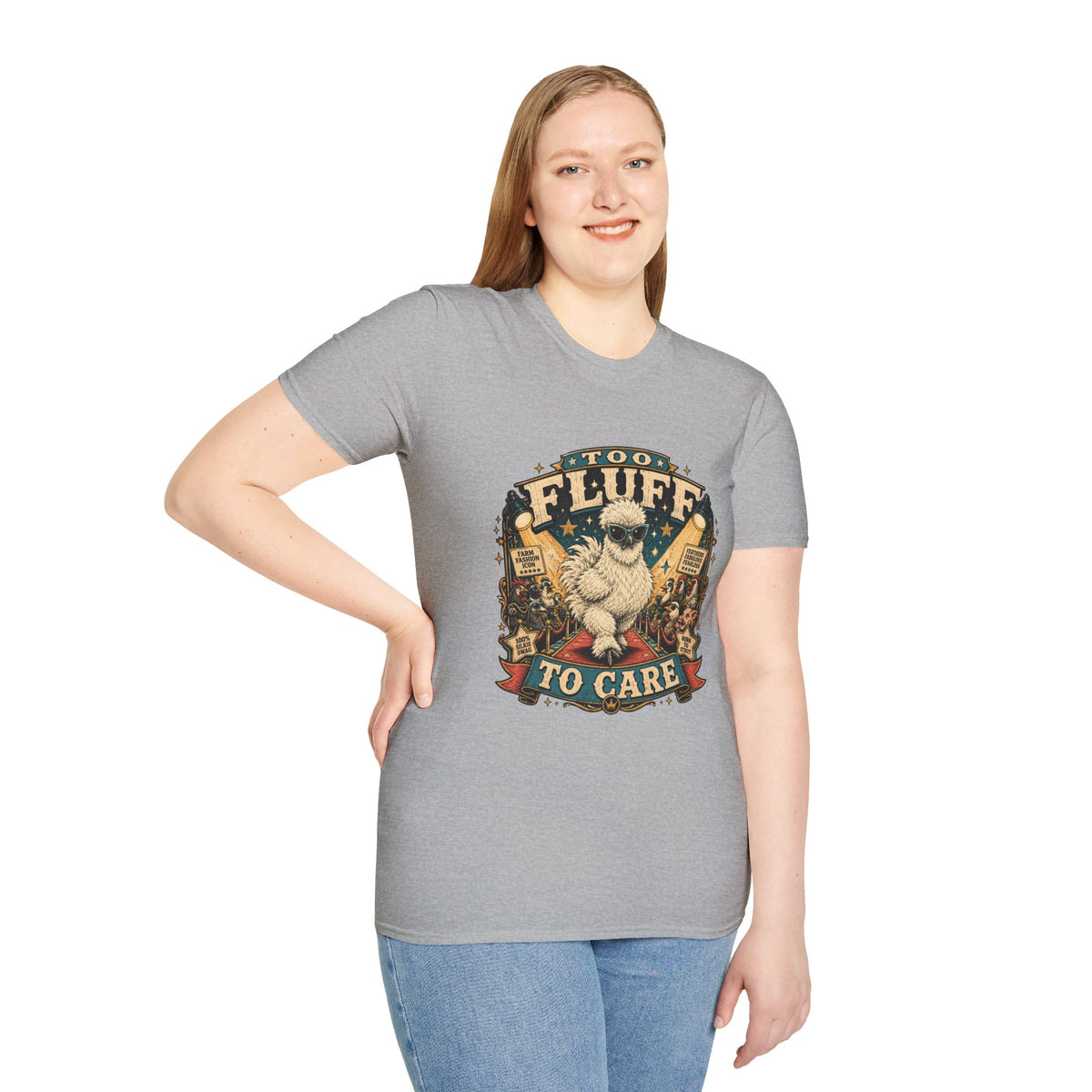 Too Fluff Silkie Chicken T-Shirt — Farm Fashion Icon Showbiz Tee