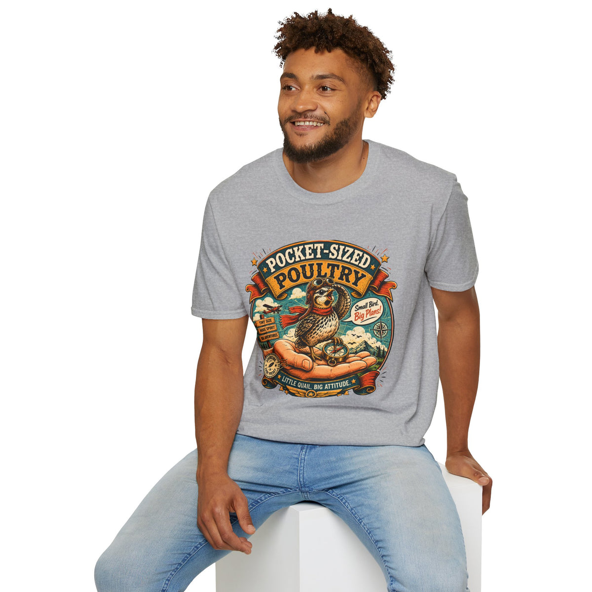 Tiny Quail Adventures T-Shirt — Quail Life Vintage Graphic Comic Tee