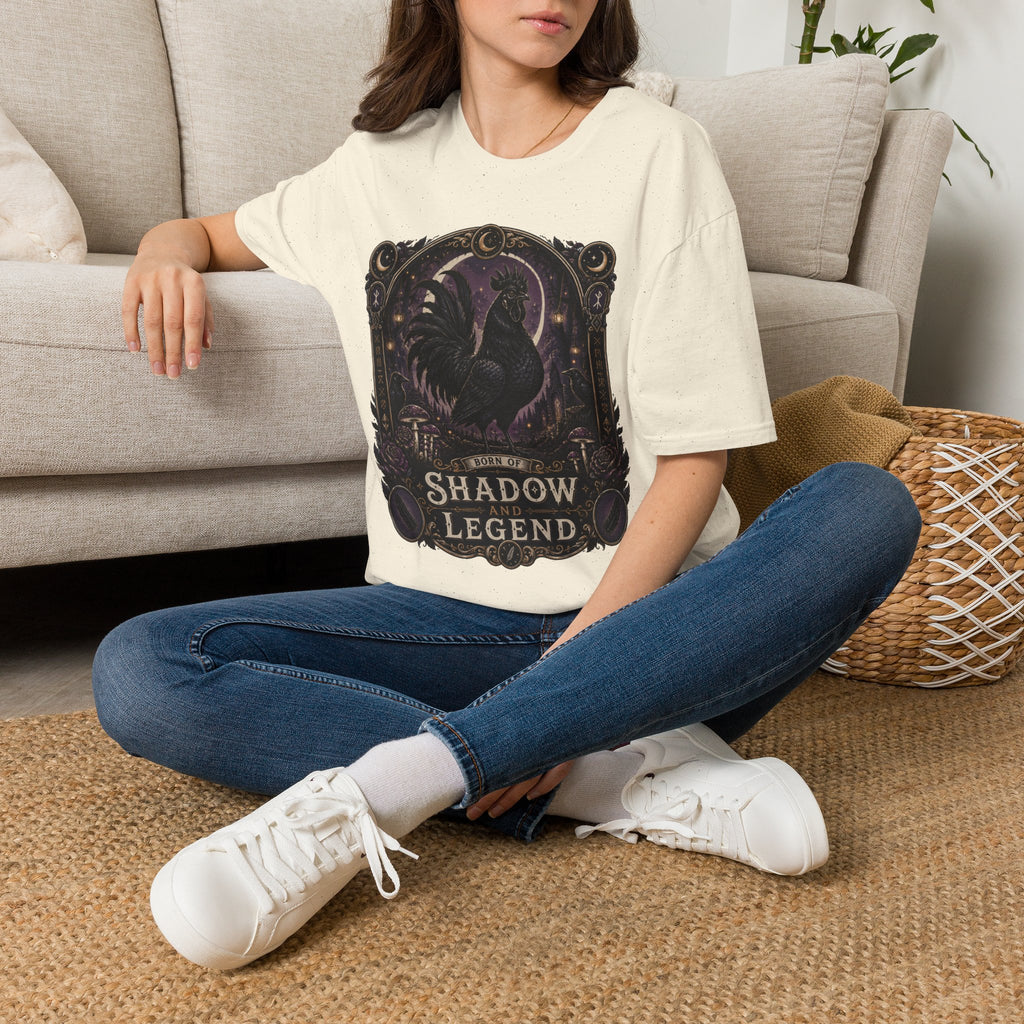 Shadow and Legend Ayam Cemani T-Shirt — Gothic Emblem Rooster Tee