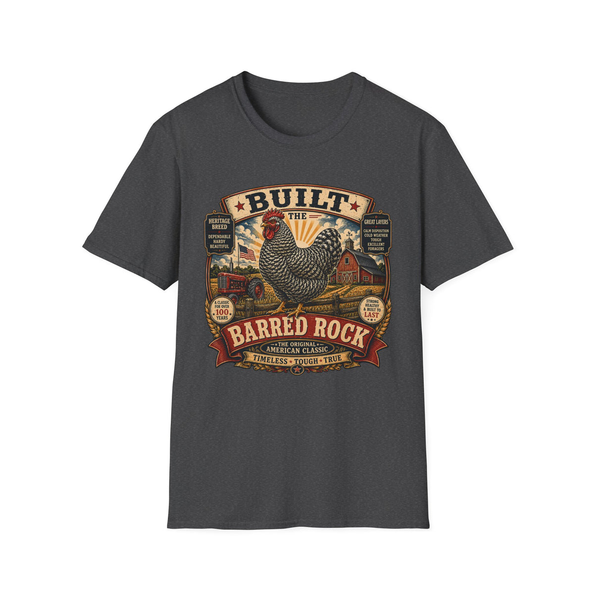 Barred Rock Rooster T-shirt, photo 7