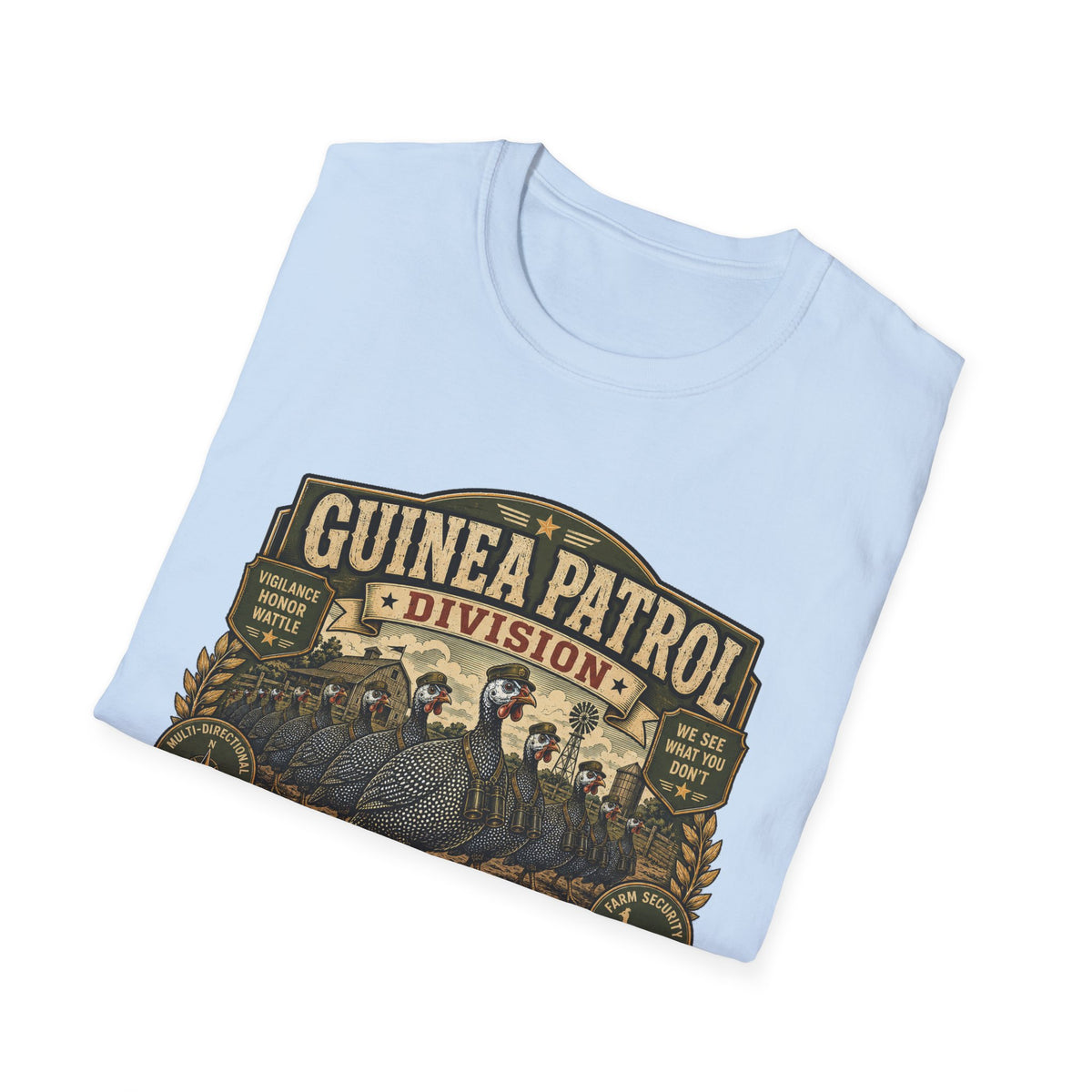 Guinea Patrol Division T-Shirt — Always On Duty Farm Security Tee