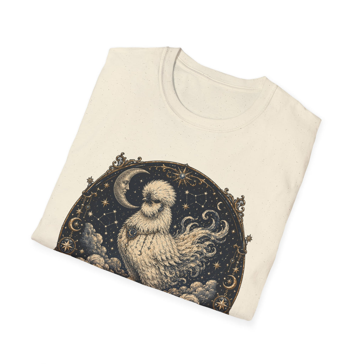 Featherborn Dreamer Silkie T-Shirt — Celestial Moonlit Hen Tee