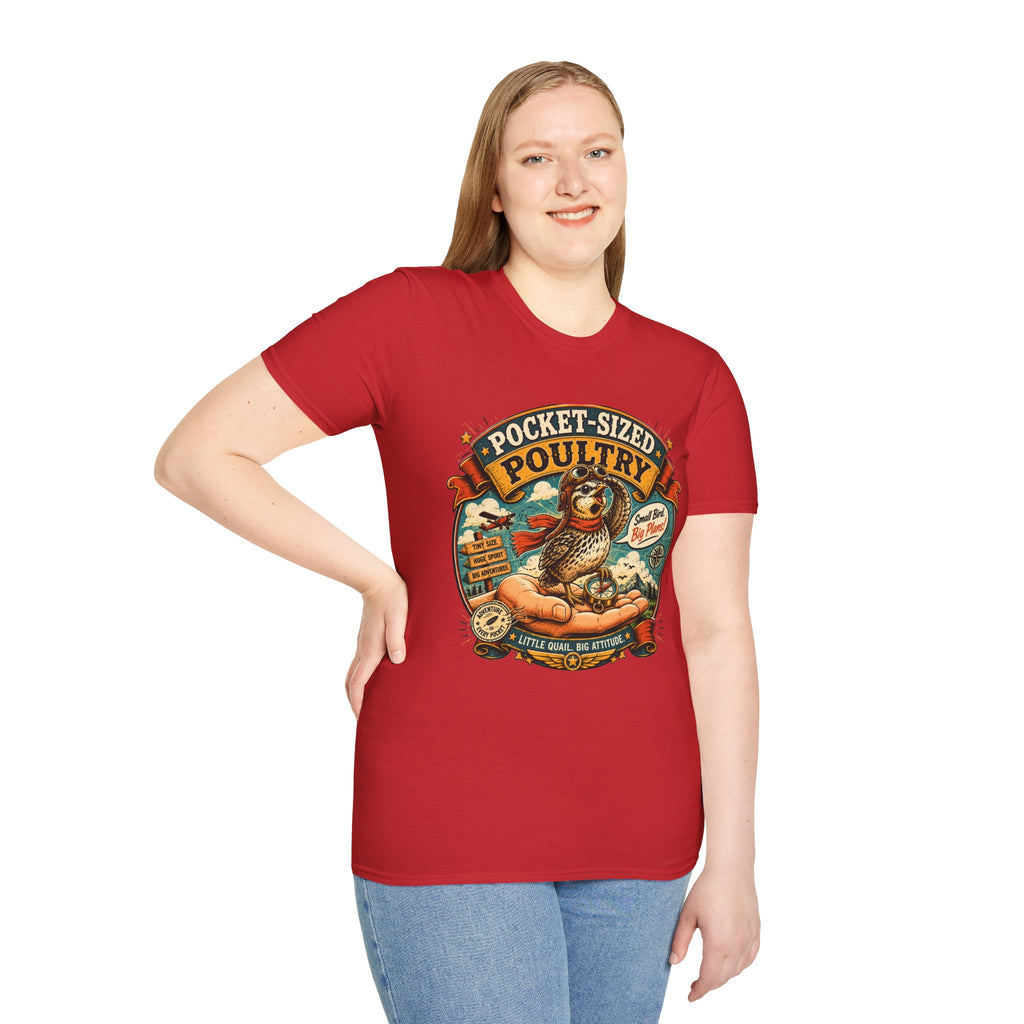 Tiny Quail Adventures T-Shirt — Quail Life Vintage Graphic Comic Tee