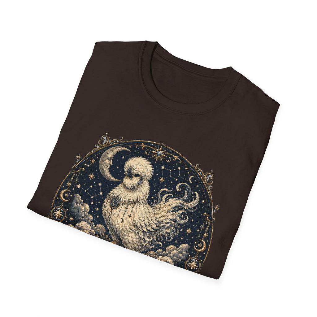 Featherborn Dreamer Silkie T-Shirt — Celestial Moonlit Hen Tee