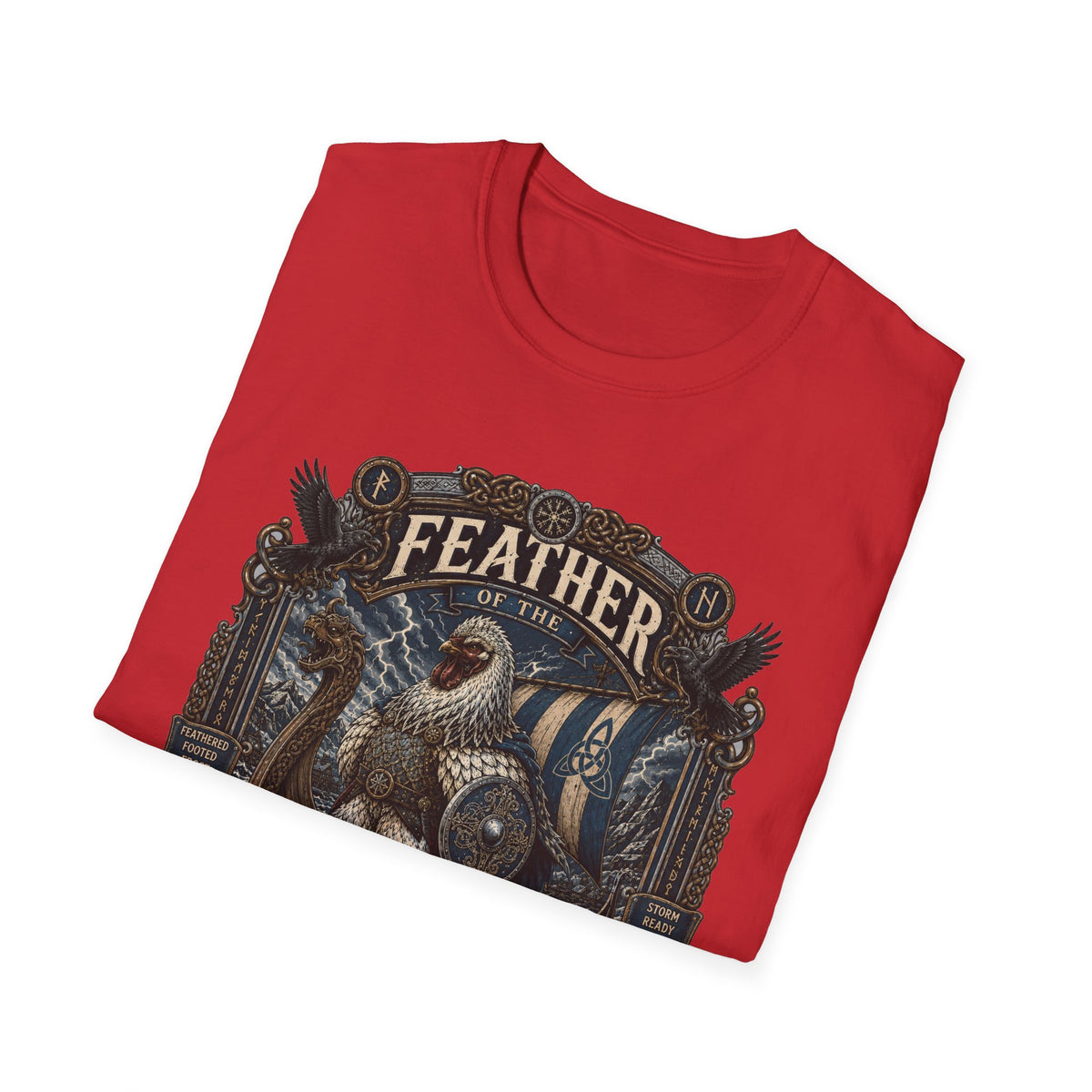 Feather of the North Brahma T-Shirt — Nordic Warrior Rooster Tee