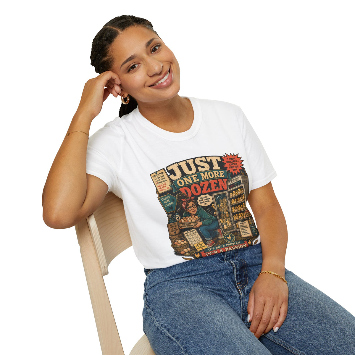 Just One More Dozen Hatch Mission T-Shirt — Funny Chicken Hoarder Tee