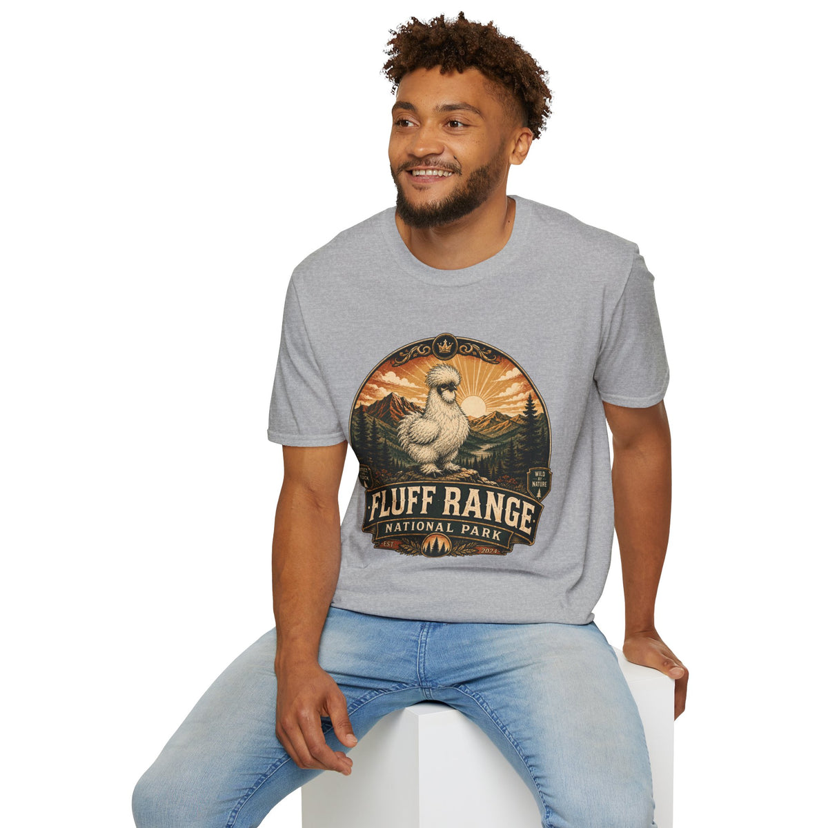 Fluff Range National Park Silkie T-Shirt — Vintage Park Badge Tee