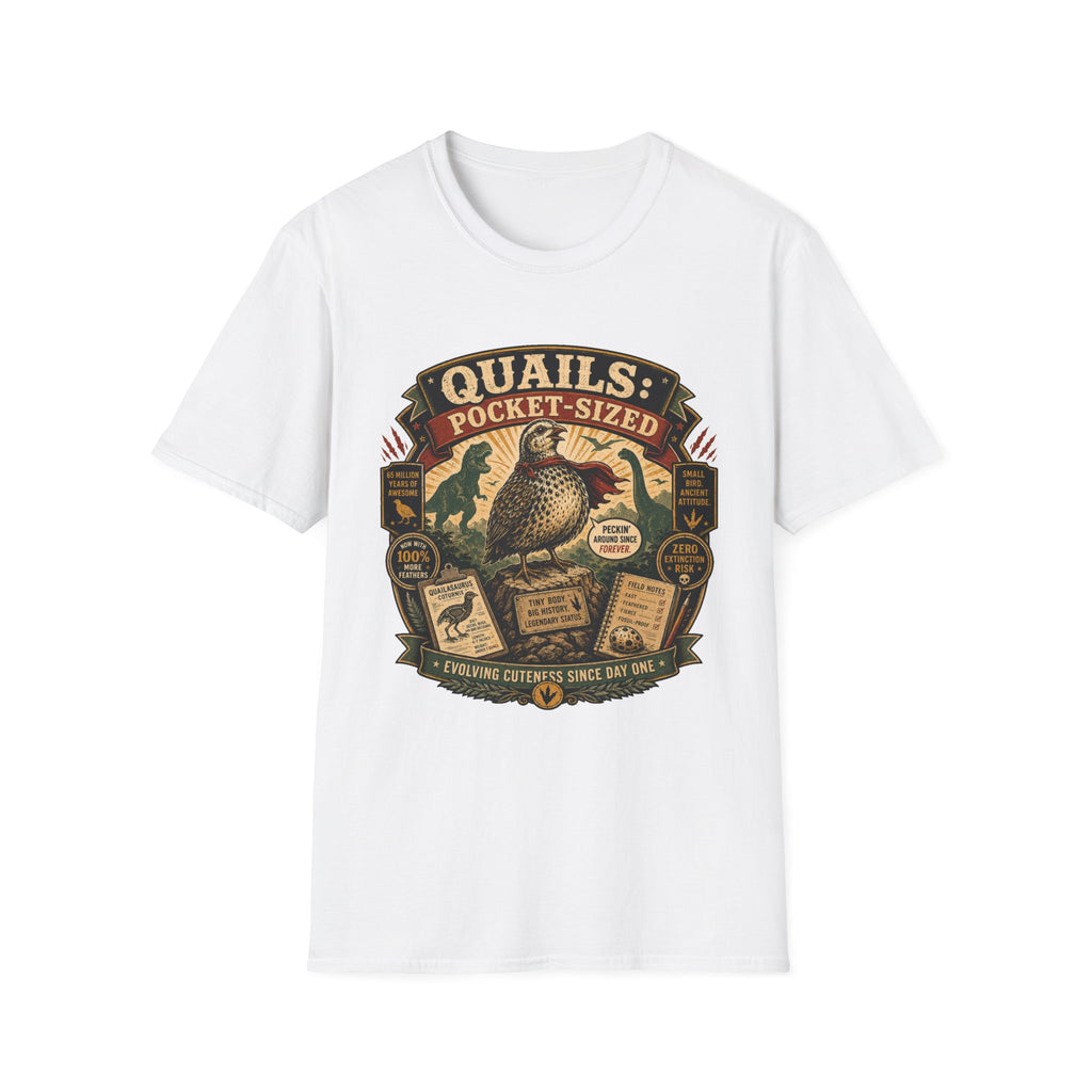 Quailasaurus T-Shirt — The Legendary Mini Dino Quail Graphic Tee
