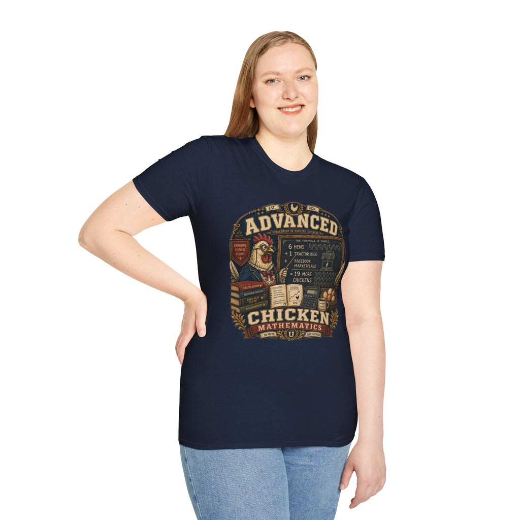Department of Poultry Sciences T-Shirt — Chicken Math Formula Tee