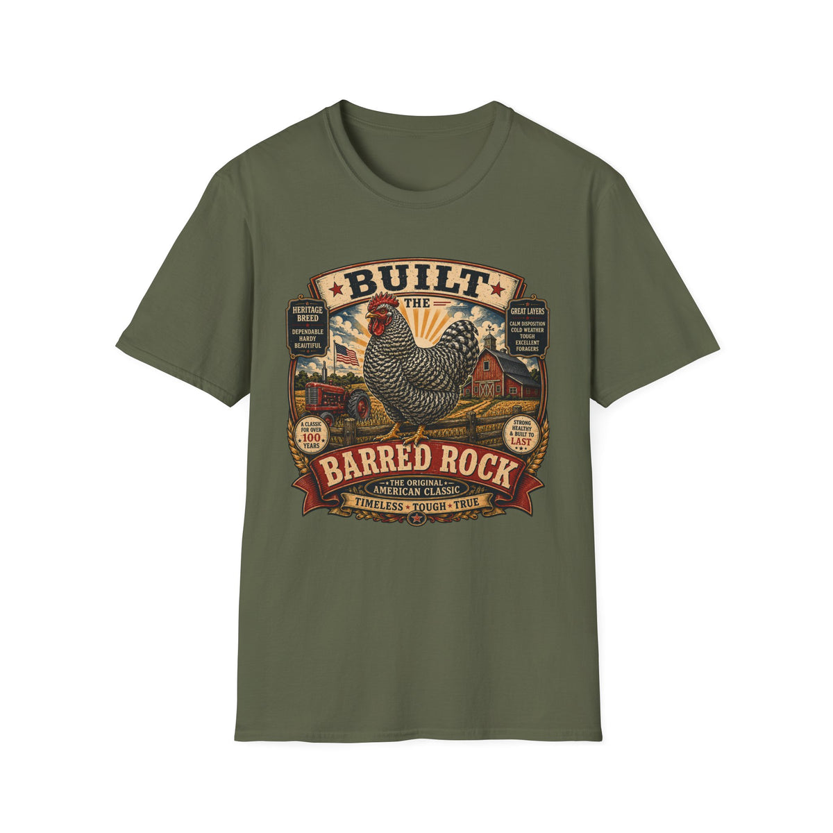 Barred Rock Rooster T-shirt, photo 4