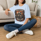Free Range Road Crew Brahma T-Shirt — Biker Rooster Graphic Tee