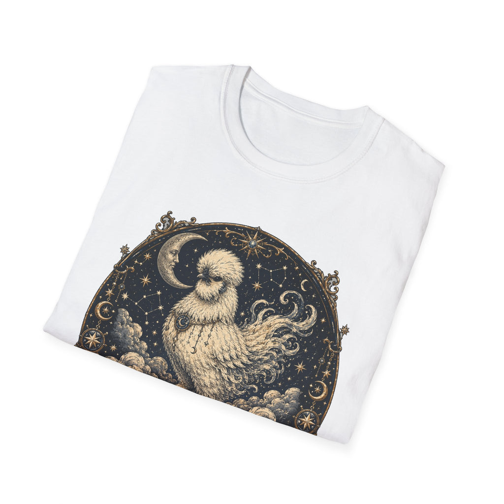 Featherborn Dreamer Silkie T-Shirt — Celestial Moonlit Hen Tee