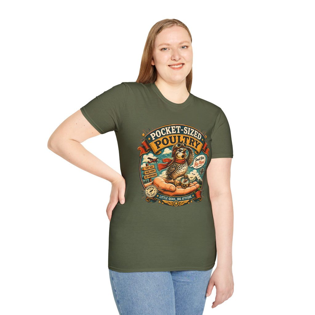 Tiny Quail Adventures T-Shirt — Quail Life Vintage Graphic Comic Tee
