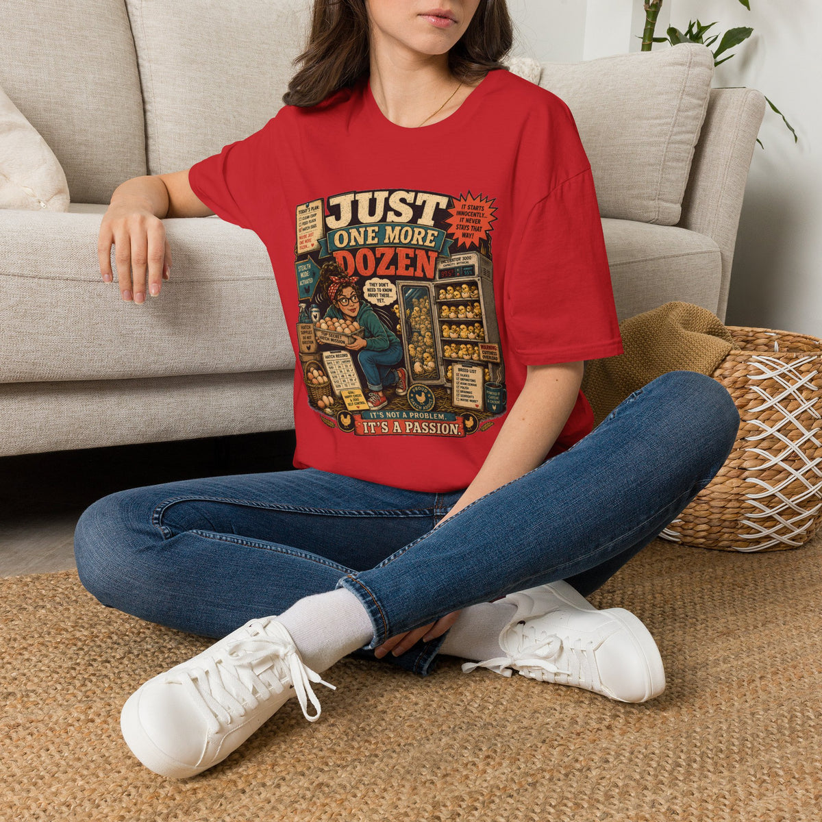 Just One More Dozen Hatch Mission T-Shirt — Funny Chicken Hoarder Tee