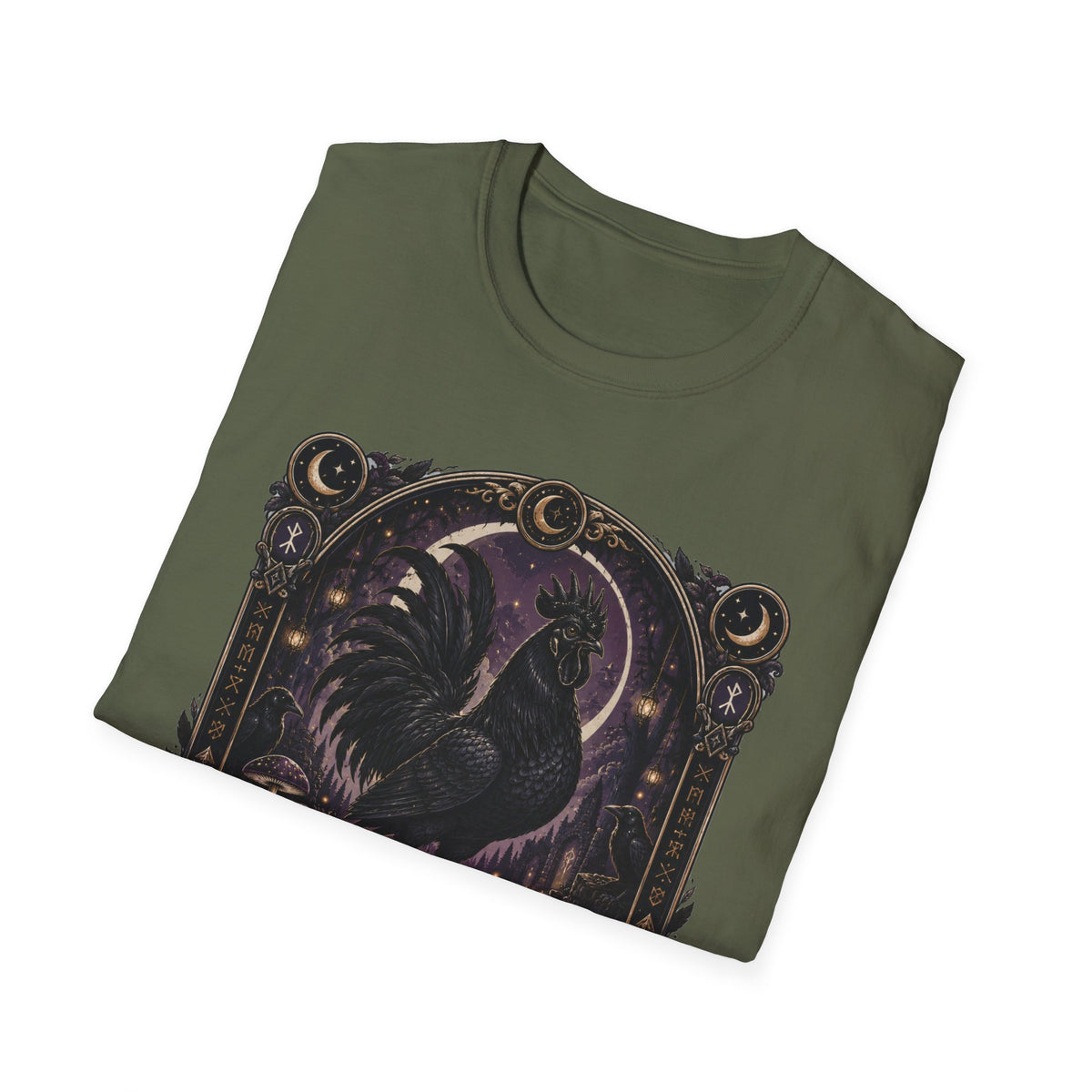 Shadow and Legend Ayam Cemani T-Shirt — Gothic Emblem Rooster Tee