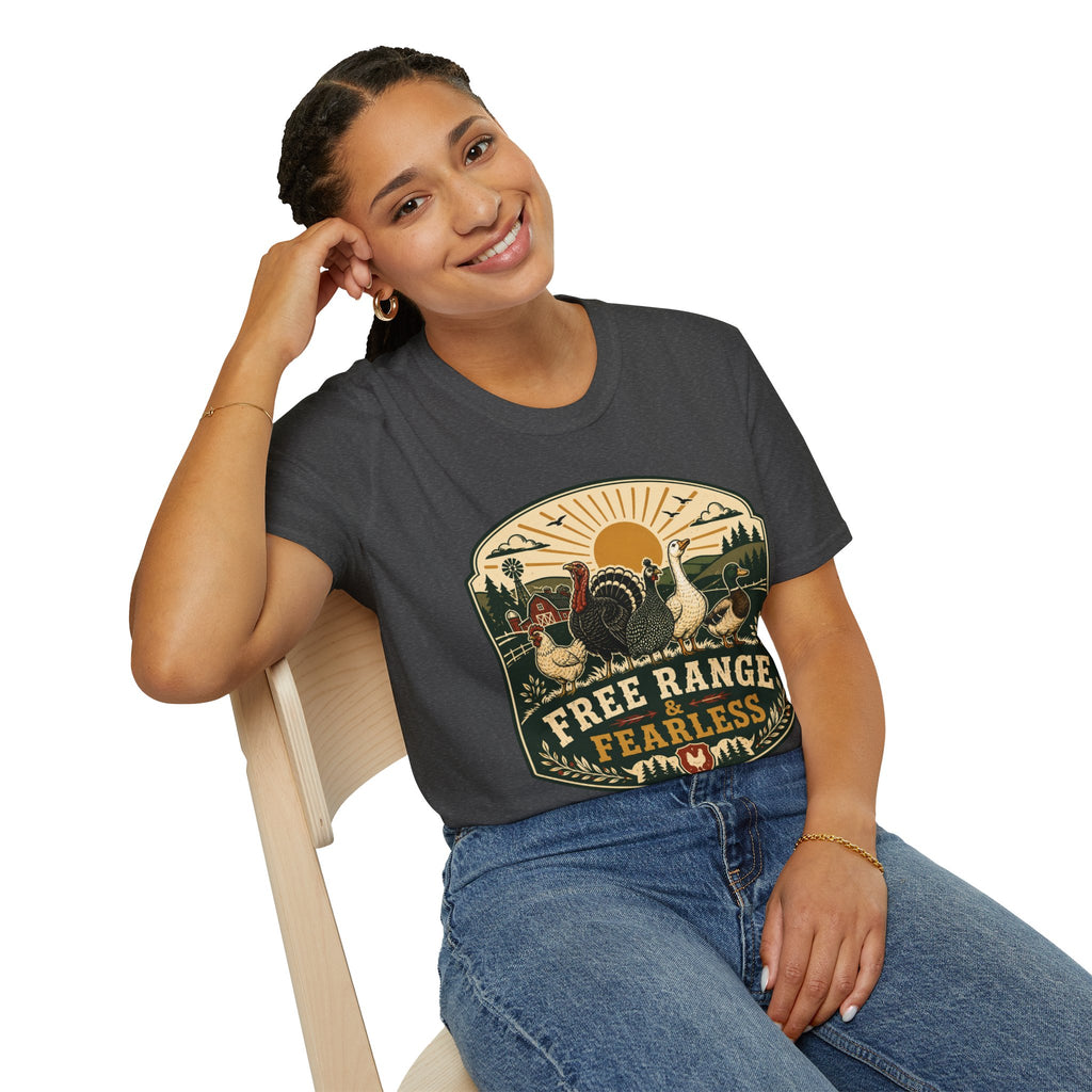 Free Range Fearless T-Shirt — Vintage Farm Family Graphic Tee