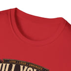 Full Volume Since Sunrise Guinea Fowl T-Shirt — Rock Concert Poultry Poster Tee