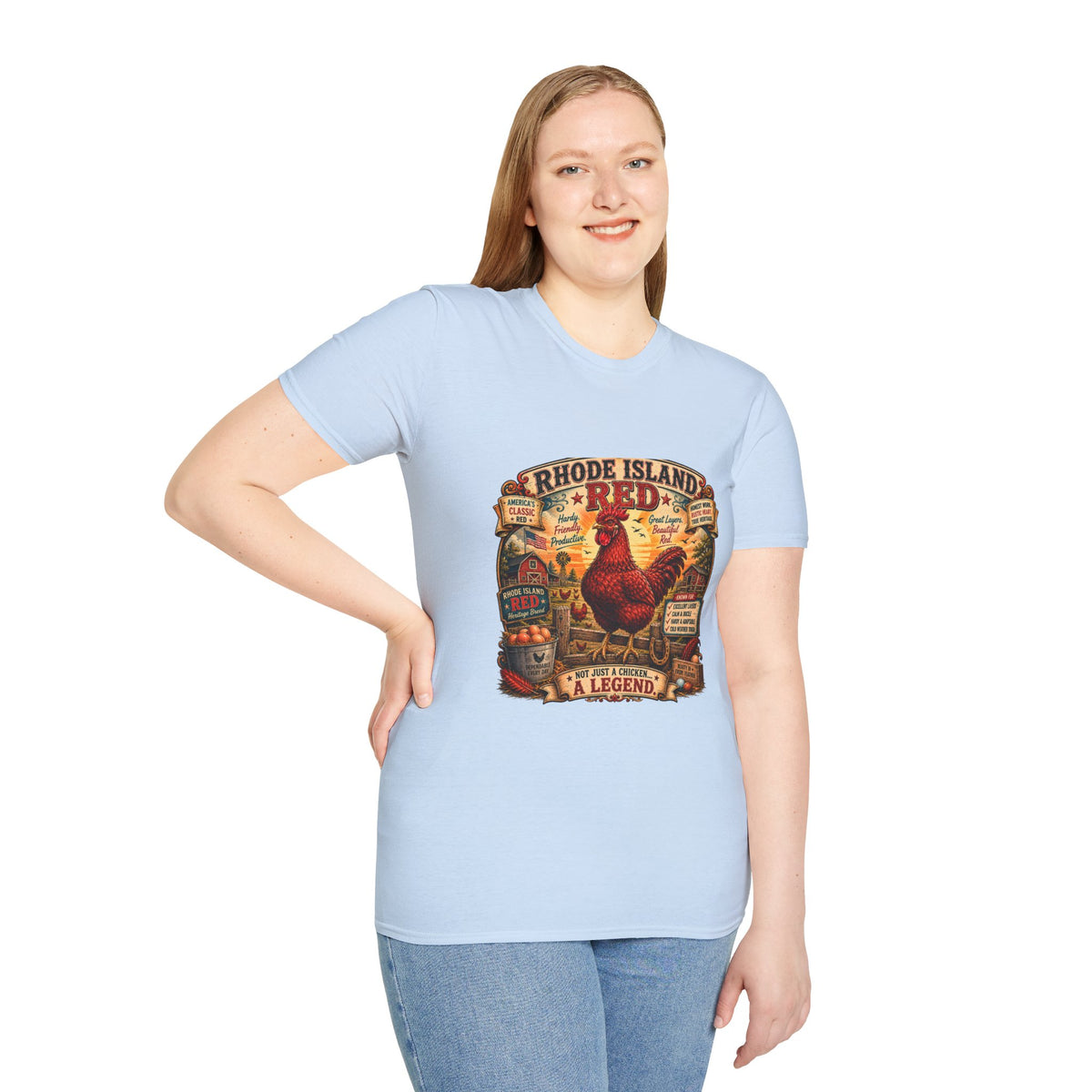 America's Classic Red T-Shirt — Vintage Rhode Island Red Label Tee