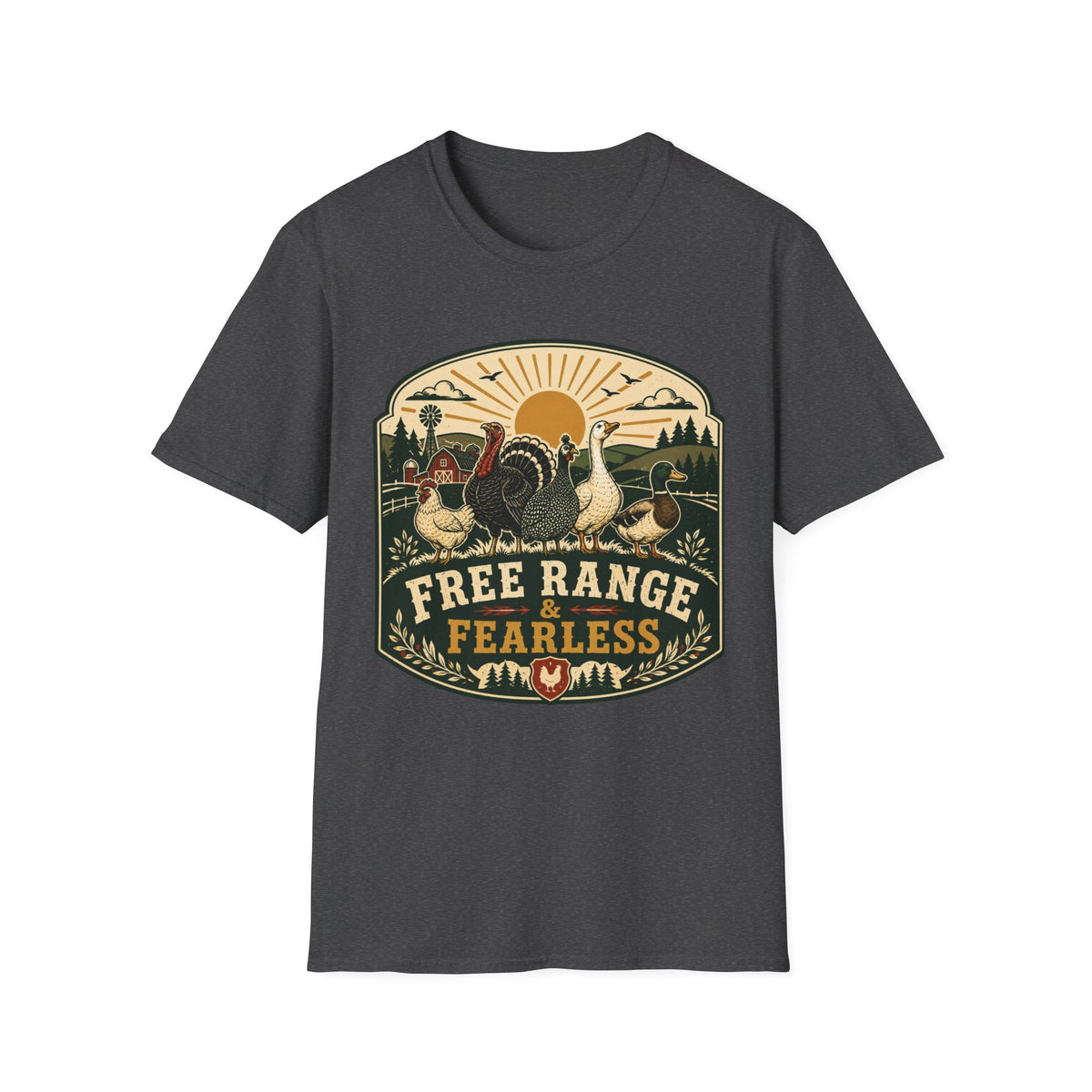 Free Range Fearless Turkey T-shirt, photo 8