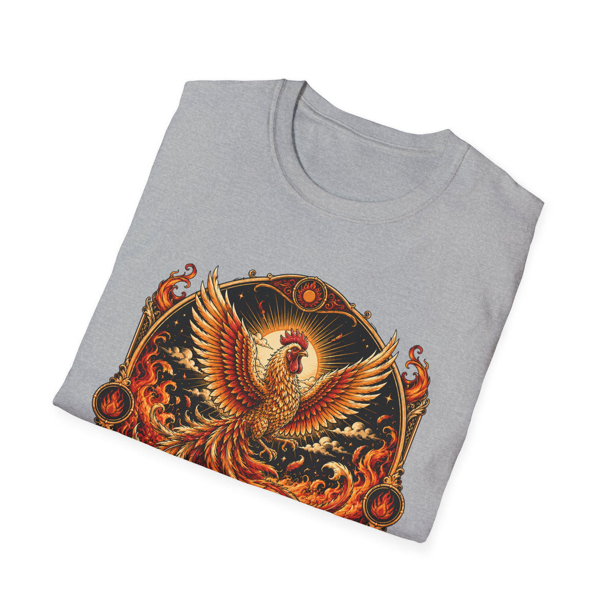 Rise With the Sun Rhode Island Red T-Shirt — Phoenix Rooster Tee