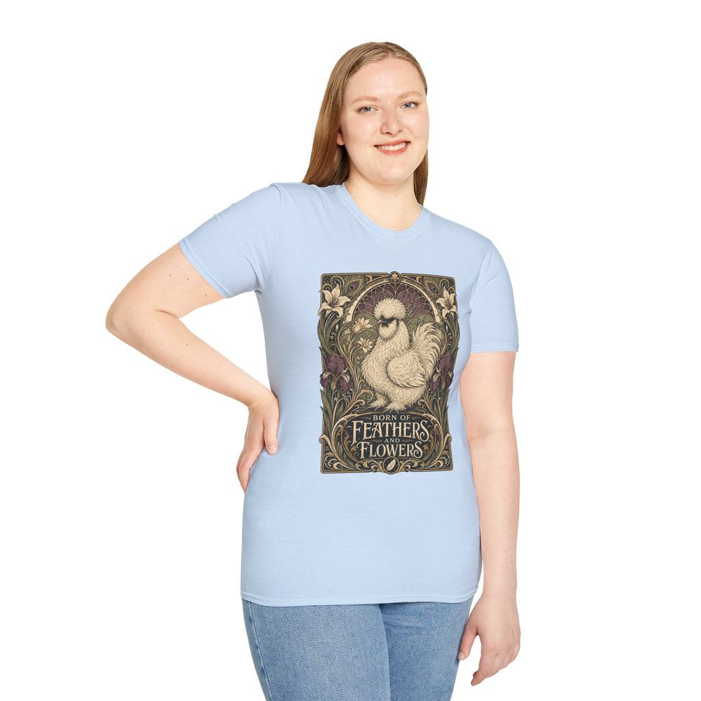 Wildflower Silkie T-Shirt — Art Nouveau Botanical Hen Tee