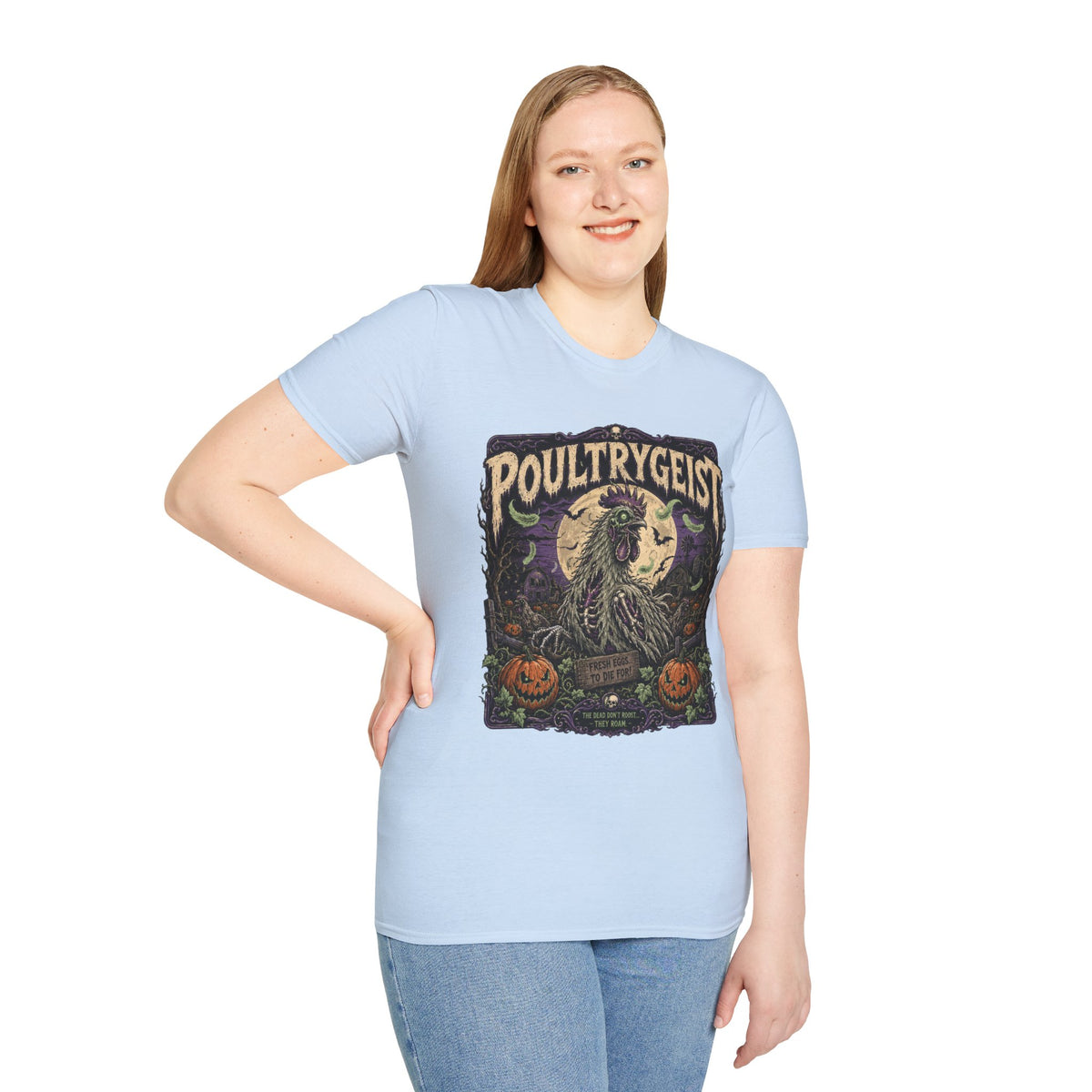 Poultrygeist T-Shirt — Haunted Harvest Night Zombie Chicken Tee