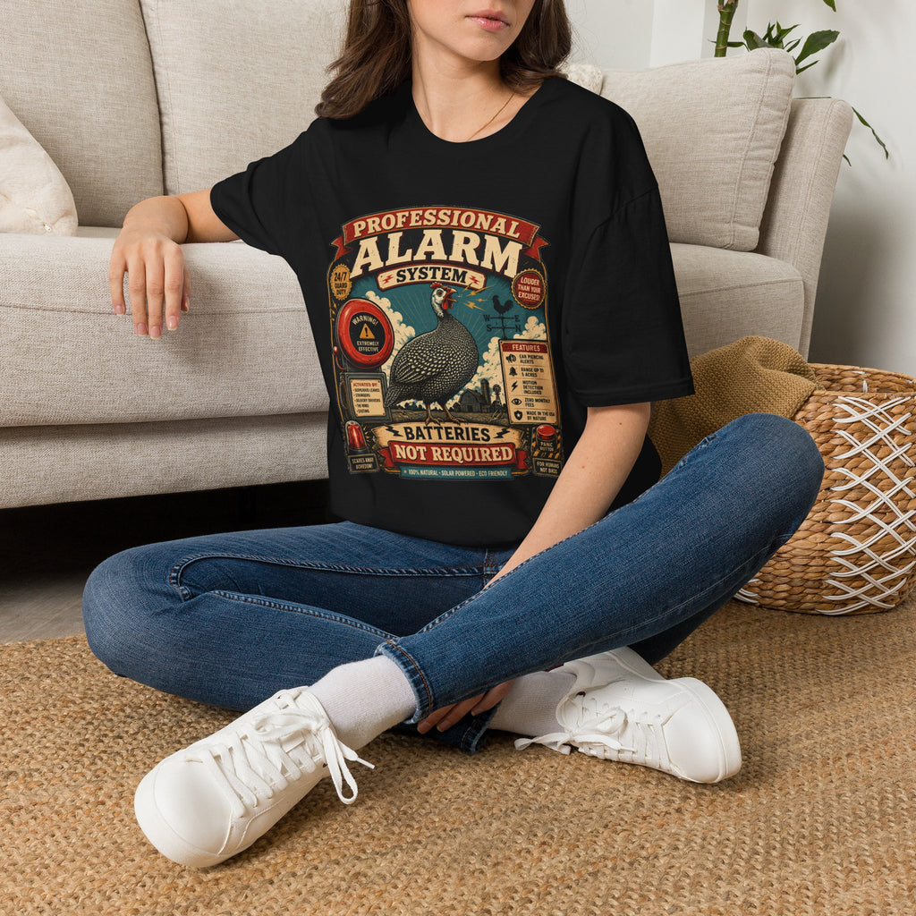 Professional Alarm System Guinea Fowl T-Shirt — Batteries Not Required Tee