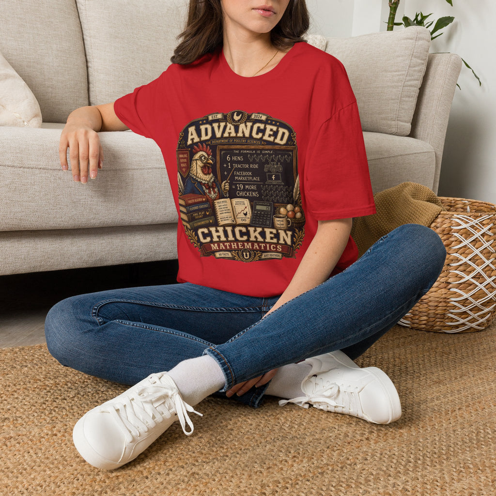 Department of Poultry Sciences T-Shirt — Chicken Math Formula Tee