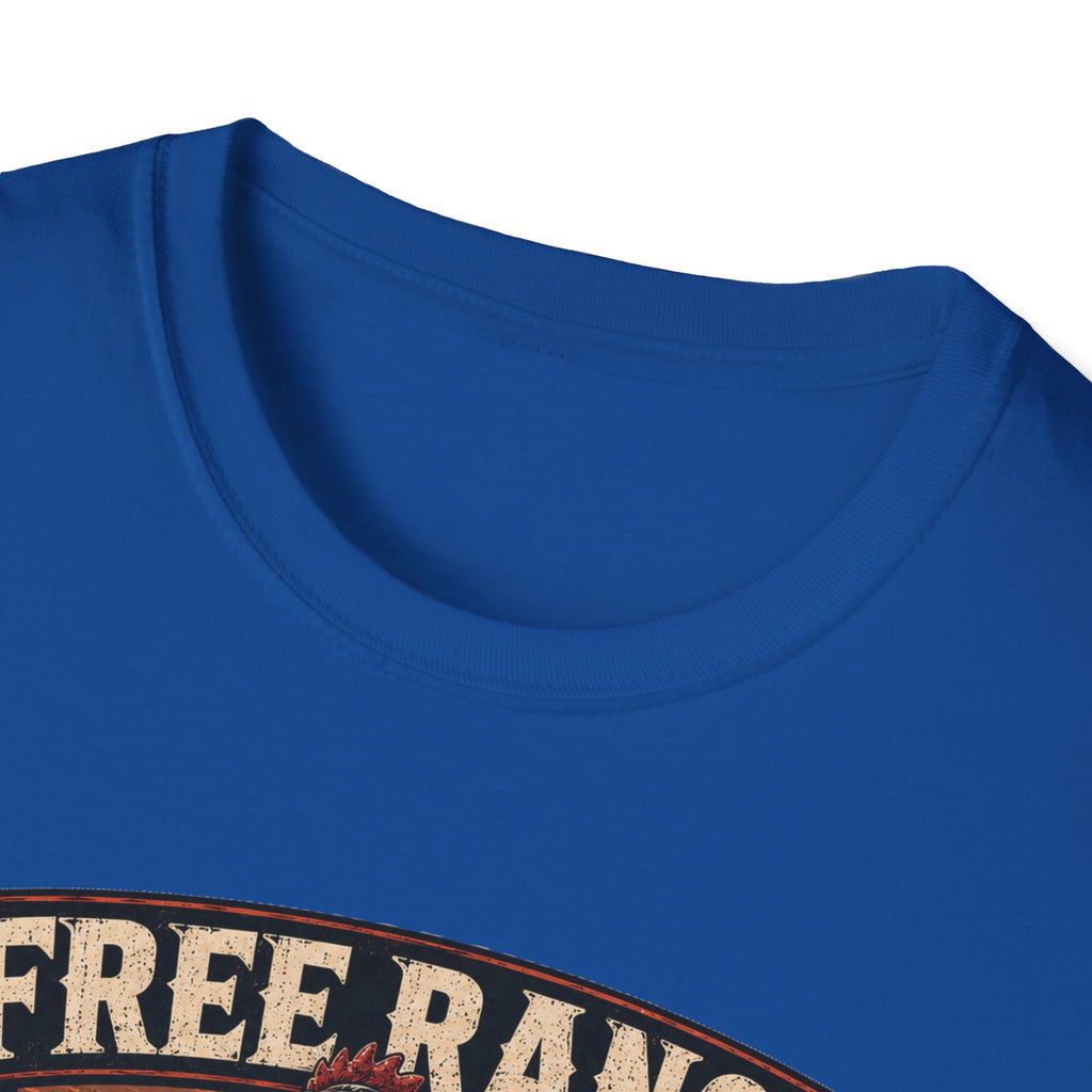 Free Range Road Crew Brahma T-Shirt — Biker Rooster Graphic Tee