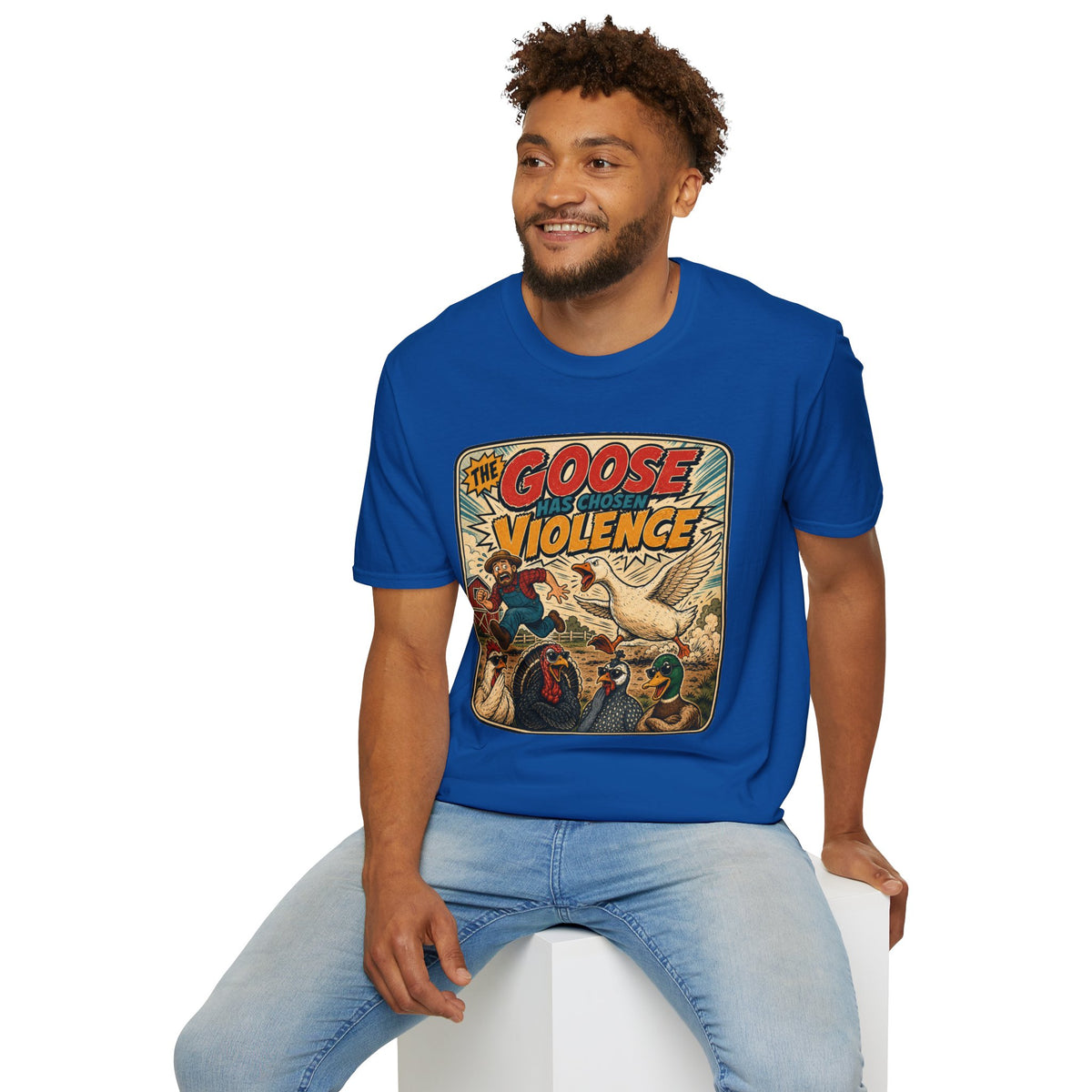 The Goose Has Chosen Violence T-Shirt — Funny Farmyard Chaos Tee