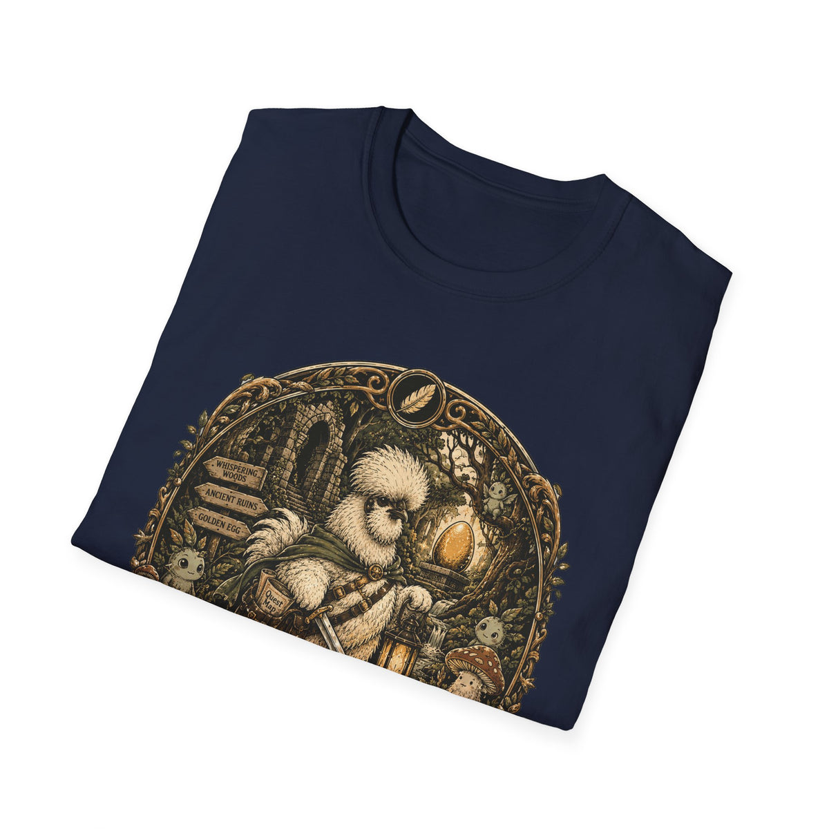 Quest for the Golden Egg Silkie T-Shirt — Enchanted Wood Adventure Tee