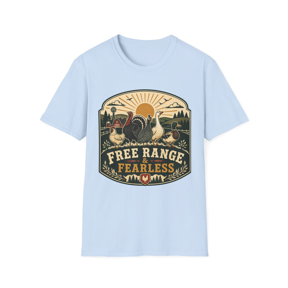Free Range Fearless Turkey T-shirt, photo 2