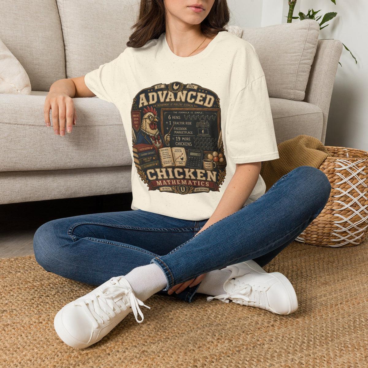 Department of Poultry Sciences T-Shirt — Chicken Math Formula Tee
