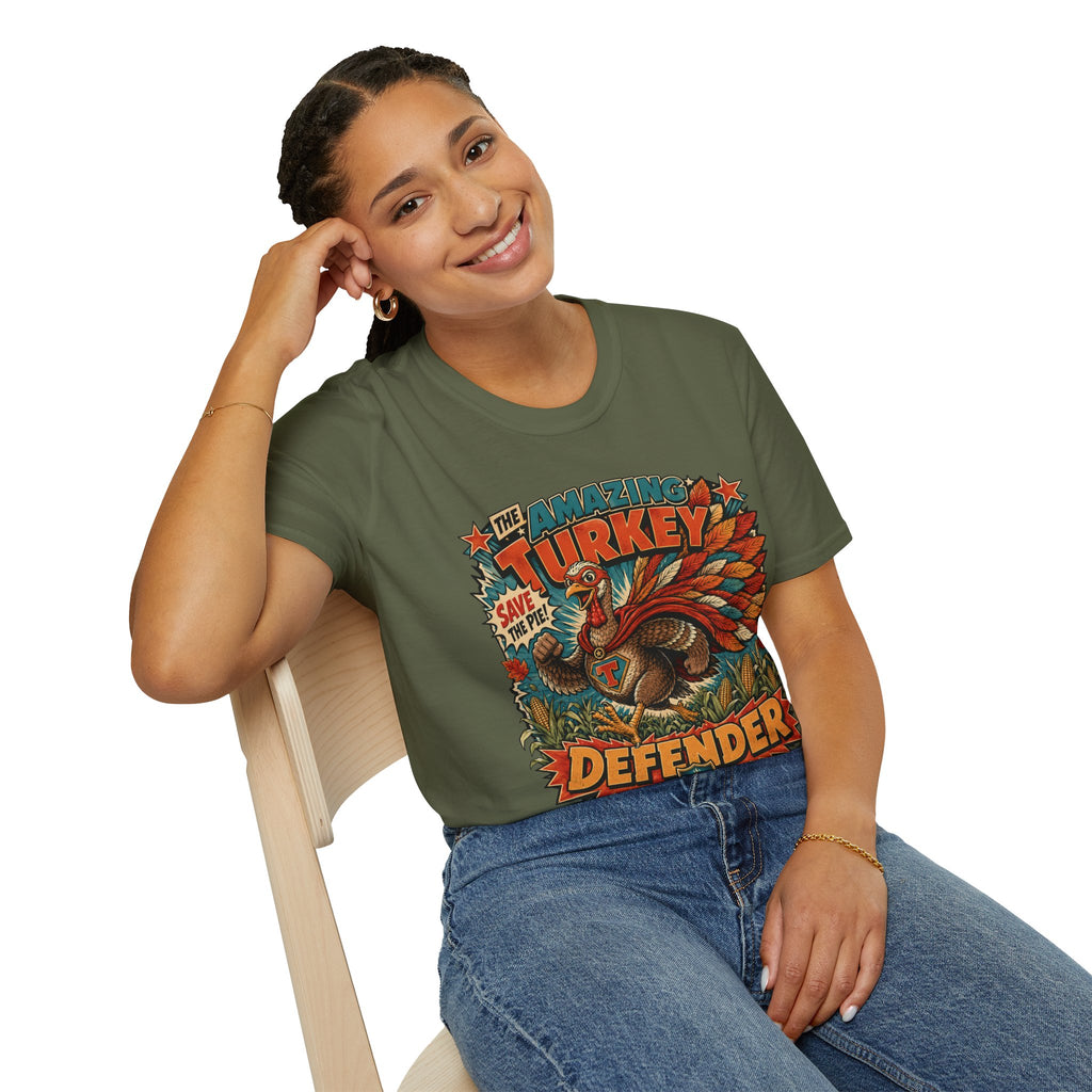 The Amazing Turkey Defender Tee — Save the Pie!