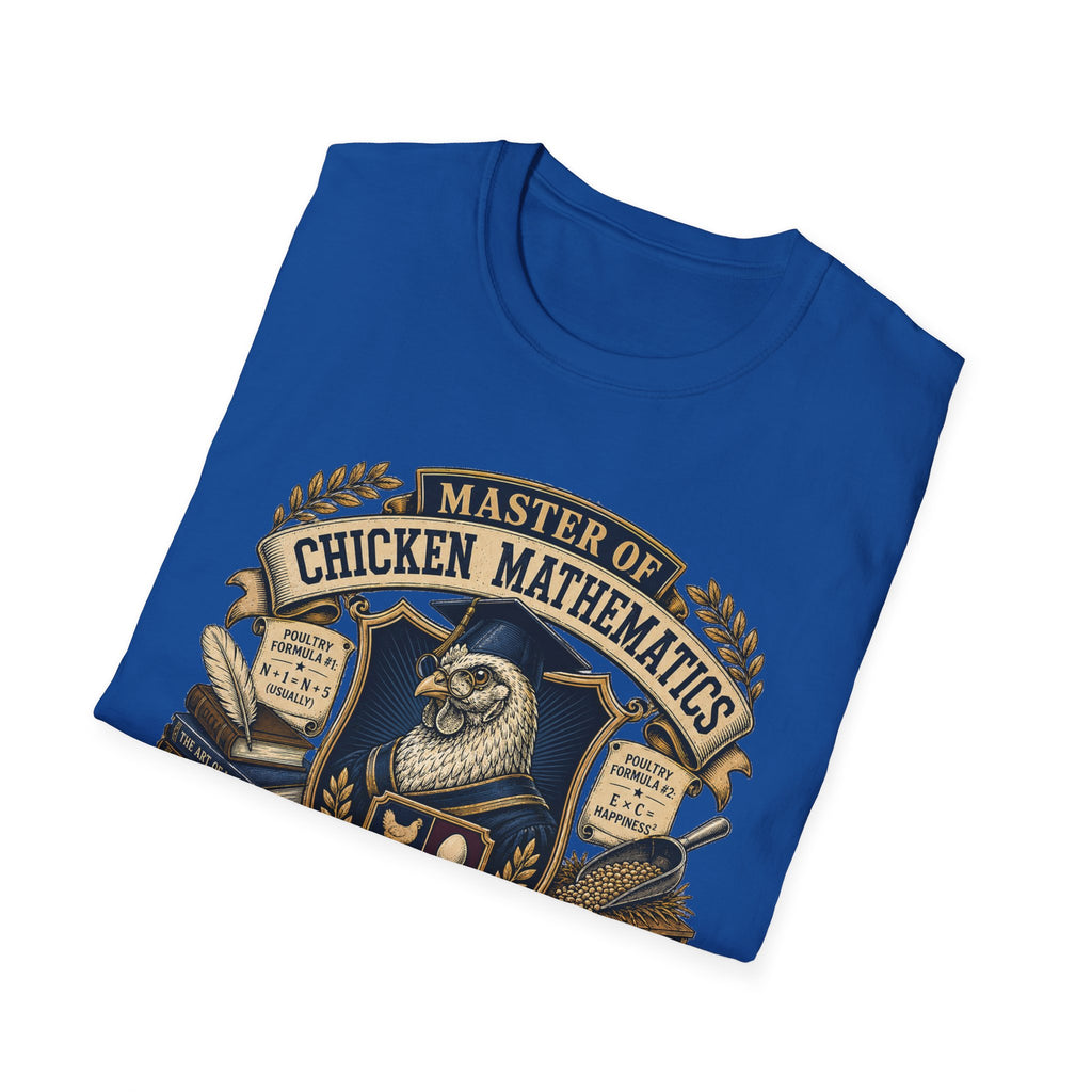 Master of Chicken Mathematics T-Shirt — Collegiate Crest Graphic Tee